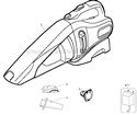 Page A Diagram and Parts List for CHV1418 Type 1 Black and Decker Hand Vacuum